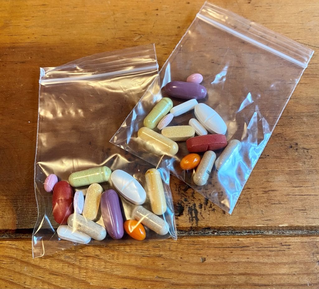 Pills in baggies