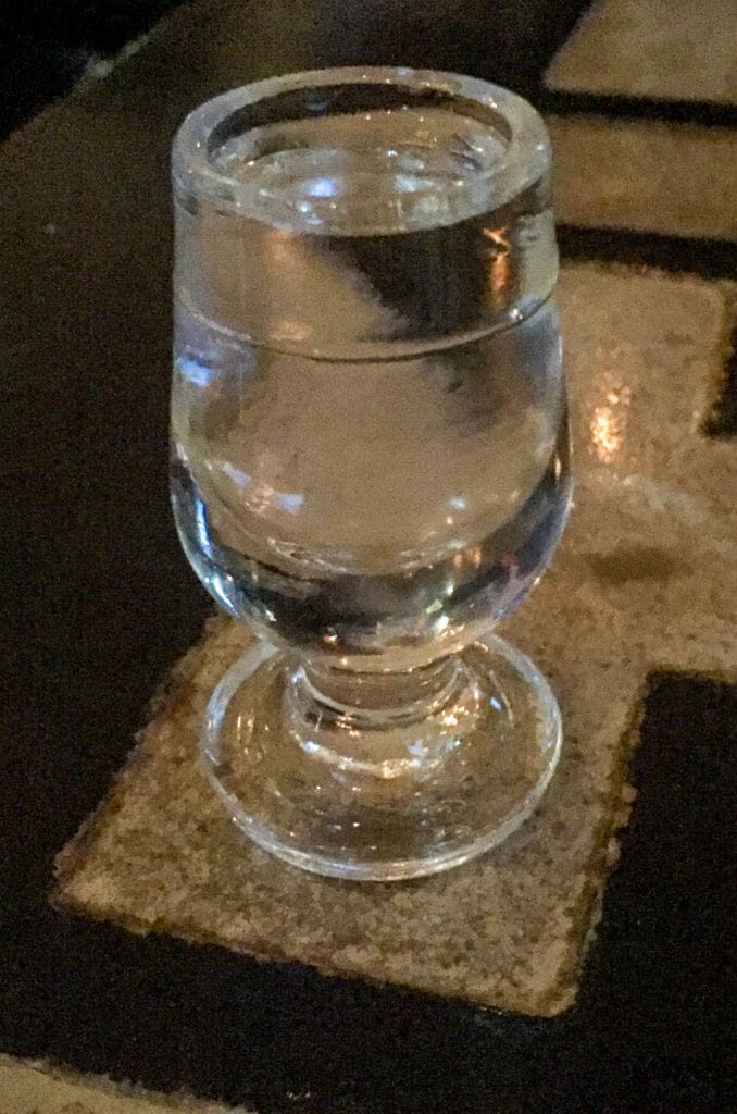 Glass of brennivin