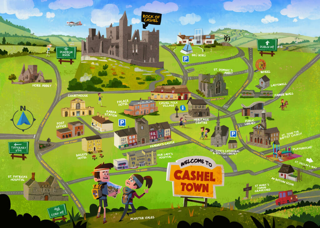 Town map of Cashel